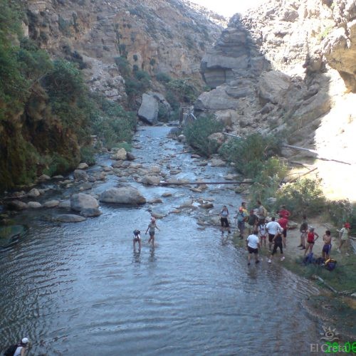 Preveli beach river in Rethymno