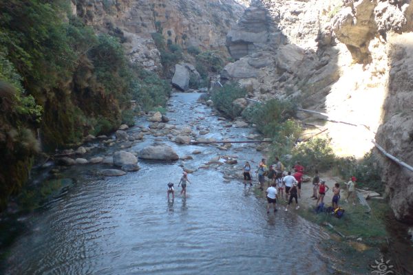 Preveli beach river in Rethymno