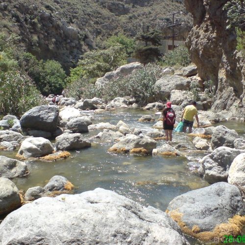 Preveli beach river in Rethymno