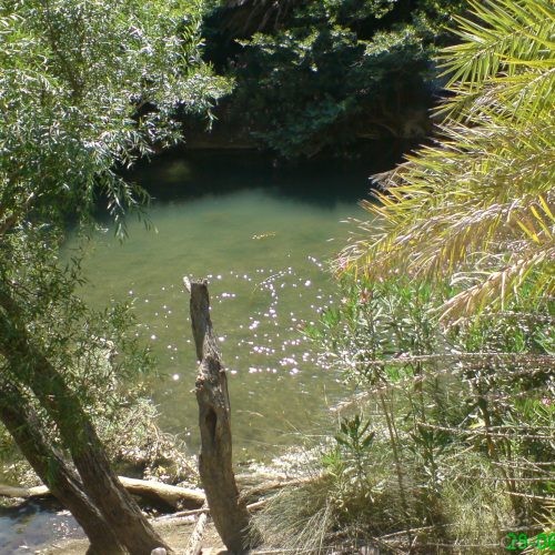 Preveli beach river in Rethymno